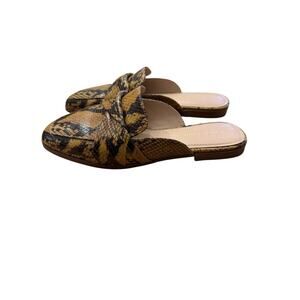 Essex Lane Louisa Snakeskin Leather Mules - Women's Size 6M